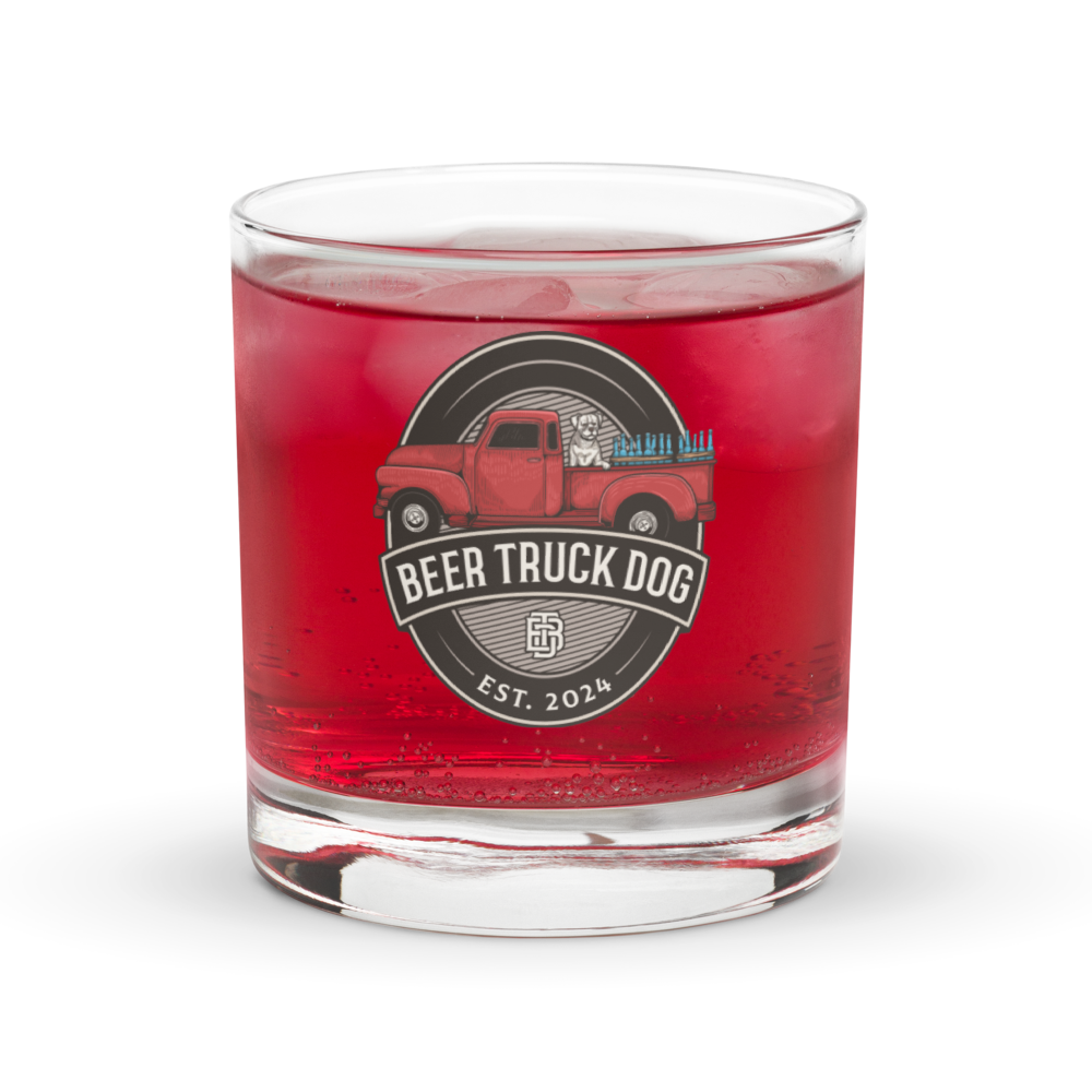 Beer Truck Dog Whiskey Glass