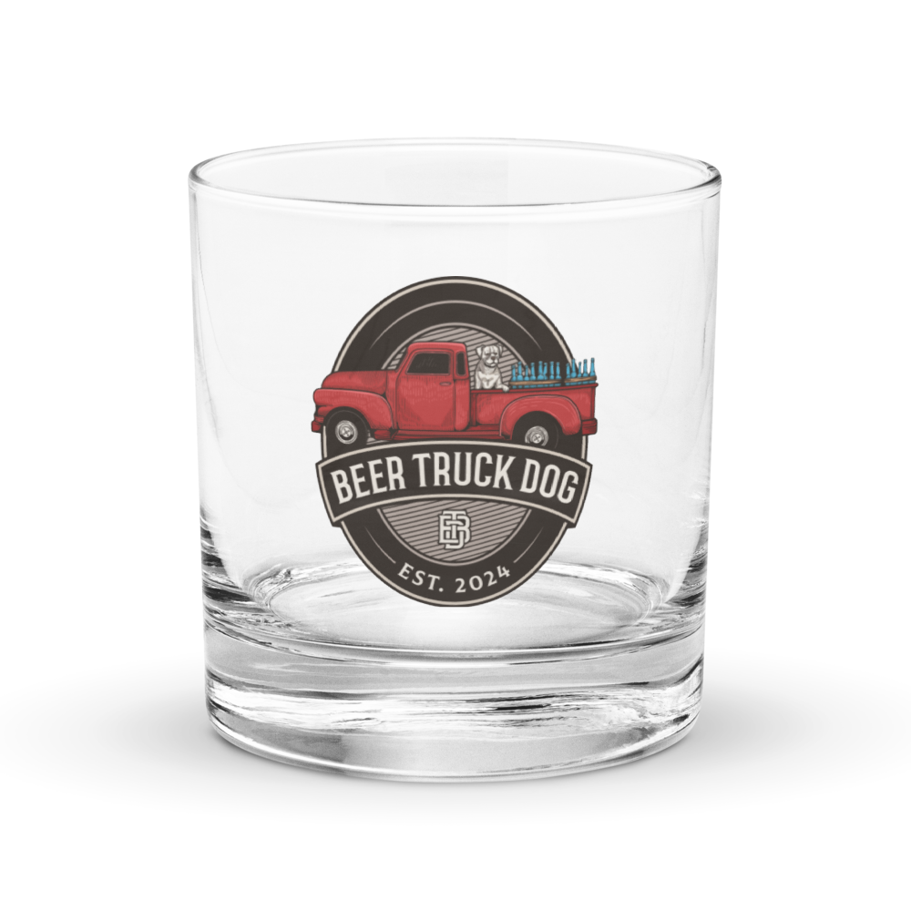 Beer Truck Dog Whiskey Glass