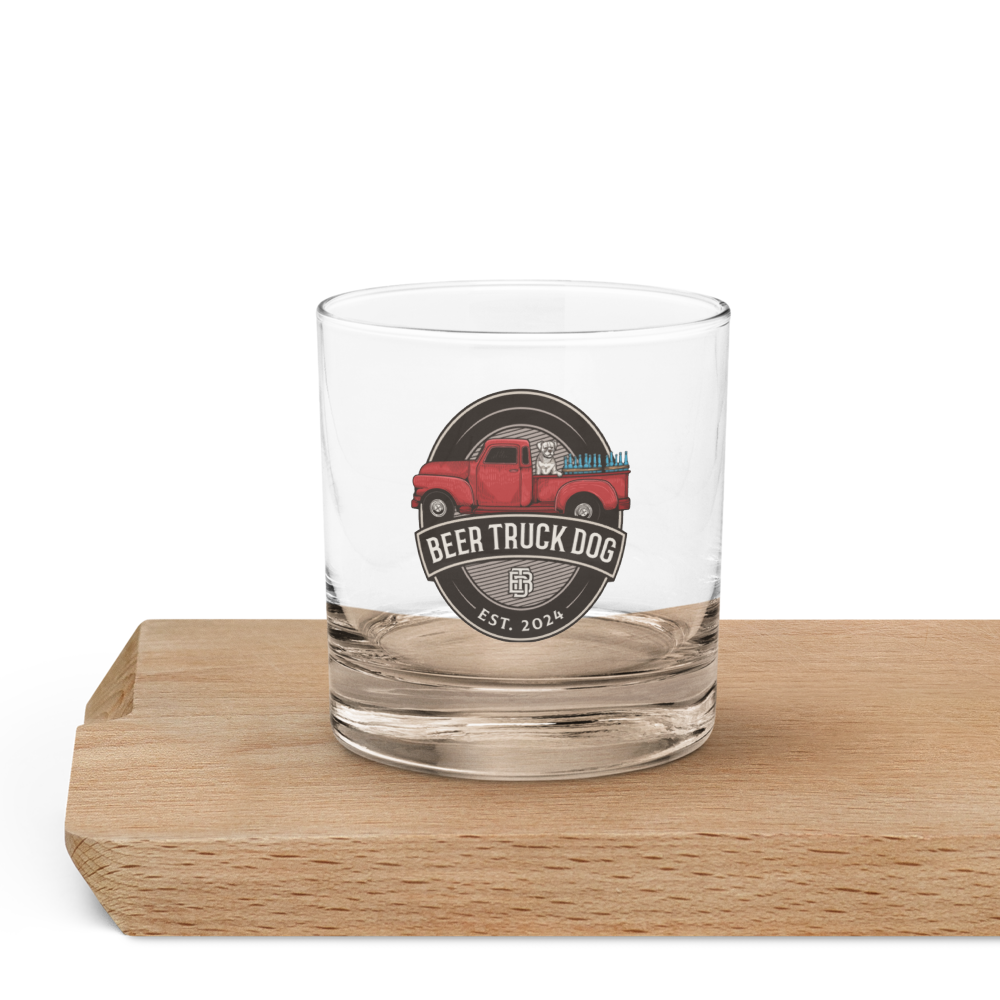 Beer Truck Dog Whiskey Glass