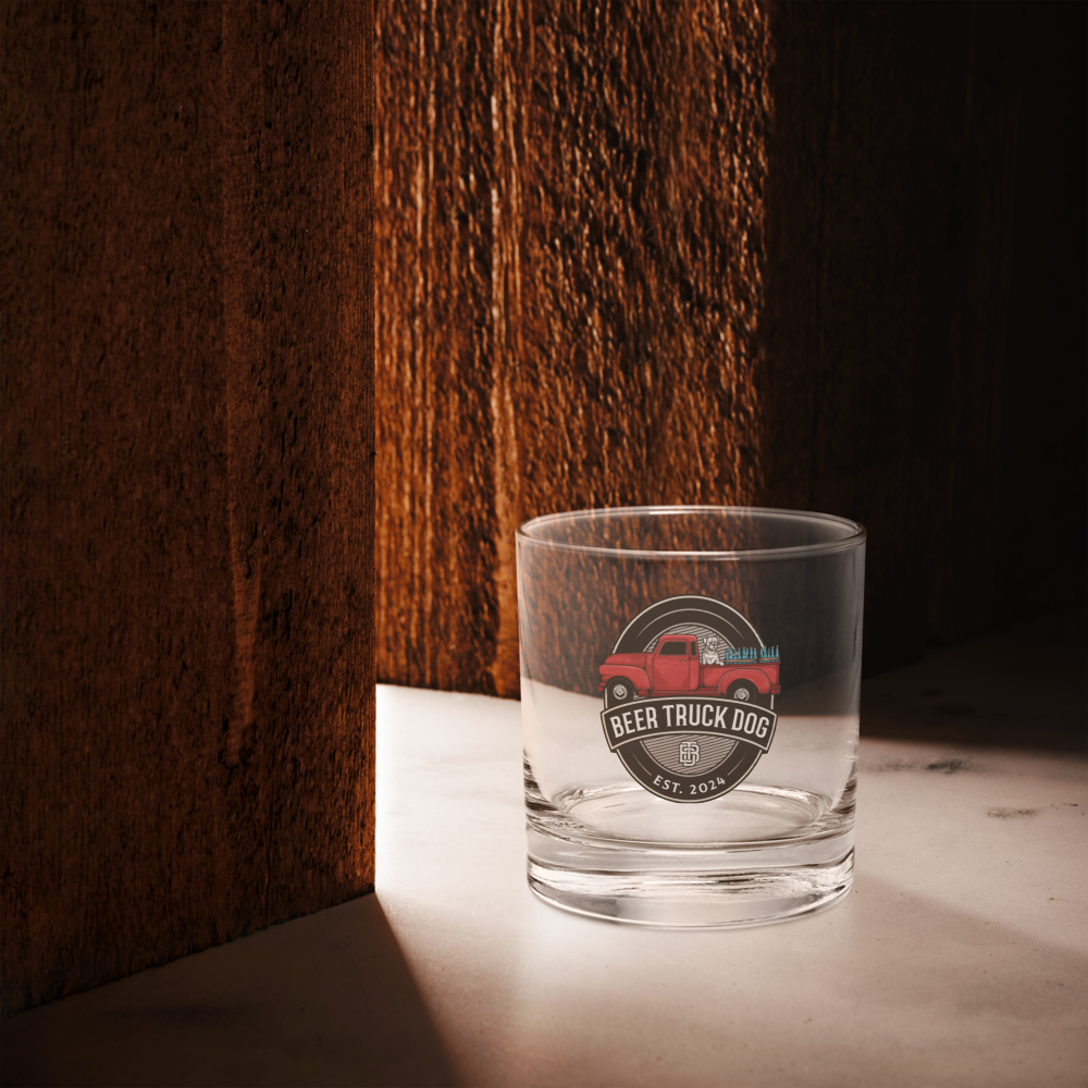 Beer Truck Dog Whiskey Glass