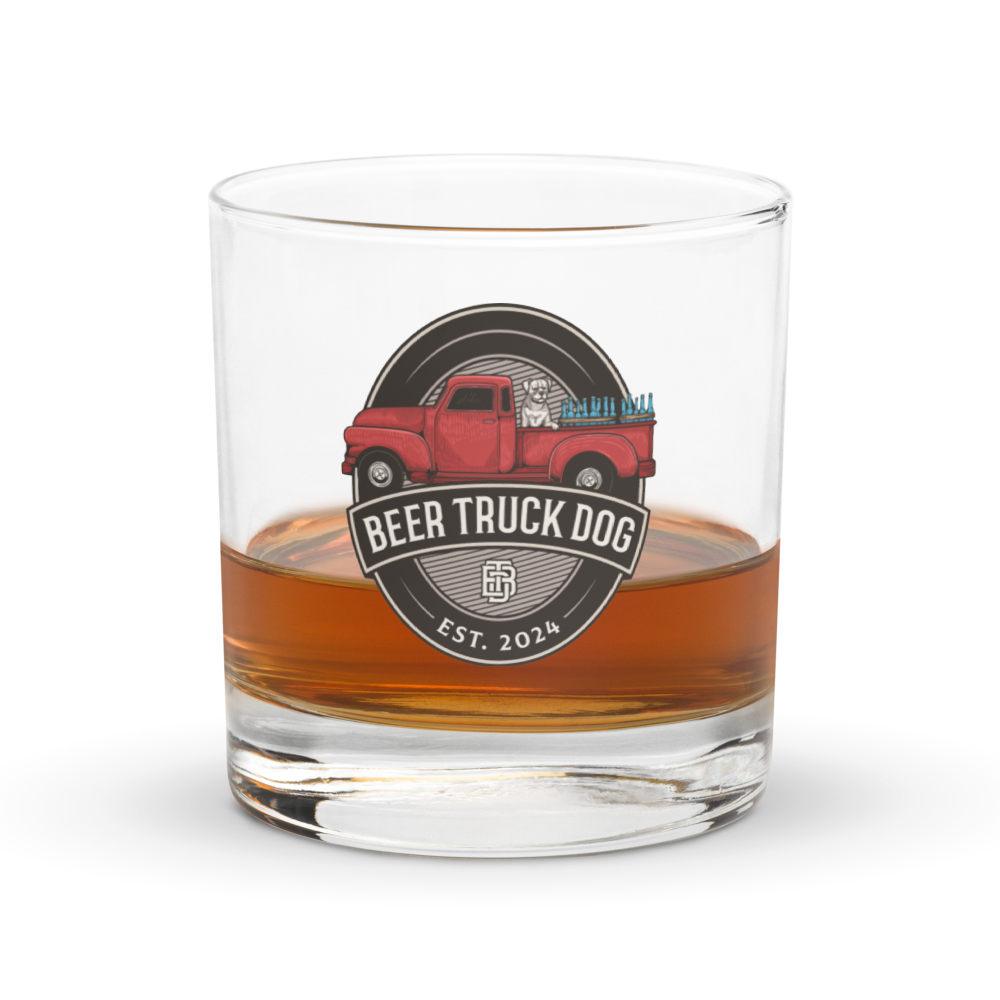 Beer Truck Dog Whiskey Glass